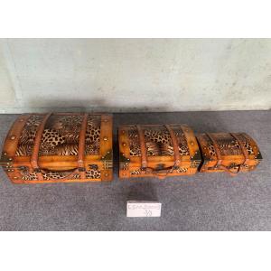 L45x33.5x20.5 SENMIN Plywood PU Wooden Suitcases
