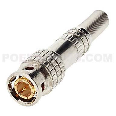BNC-MSC11 Weldless Gold Plated BNC Male Twist On Connector with Cable Strain