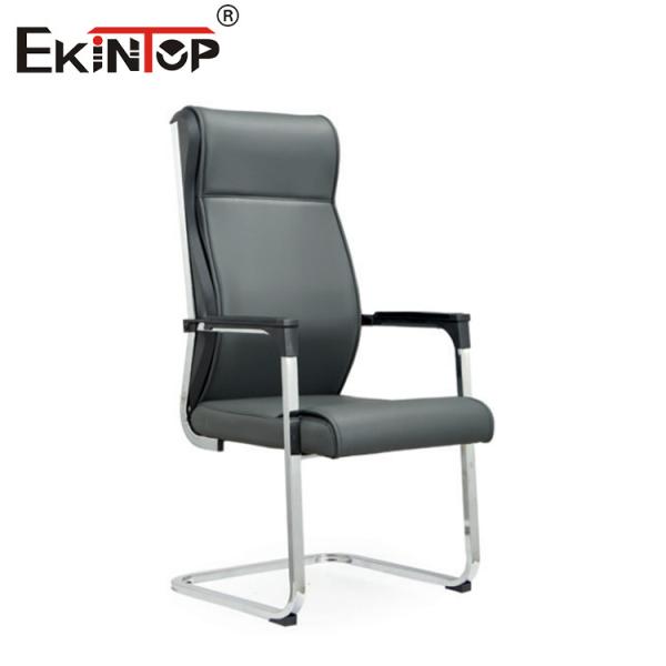 OEM Black High Back Office Chair With Metal Frame Leather Material Business Style