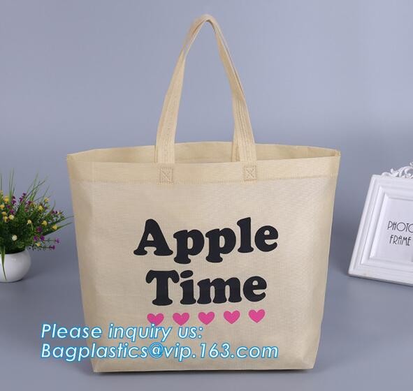 wholesale fashion 38*42*10cm 80gsm 100% pp non woven bag with handle, gusset and bottom, Promotional Cheap Customized Fo