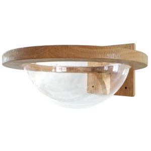 Mounted Wooden Cat Space Clear Capsule Sphere Cat Bed