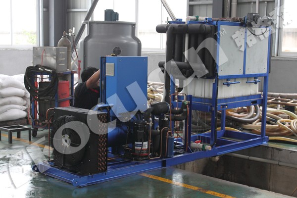1 Ton Bitzer Compressor Direct Refrigeration Block Ice Machine for Customized Ice Making