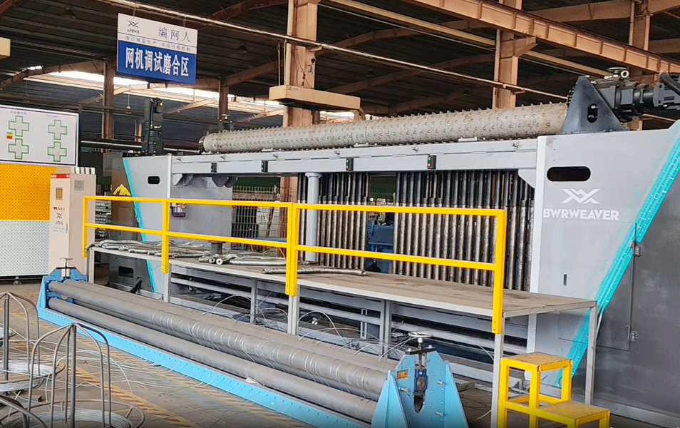 Quality 5 Axis Linkage Gabion Production Line 70times/Minute With PVC Coated Wire for sale