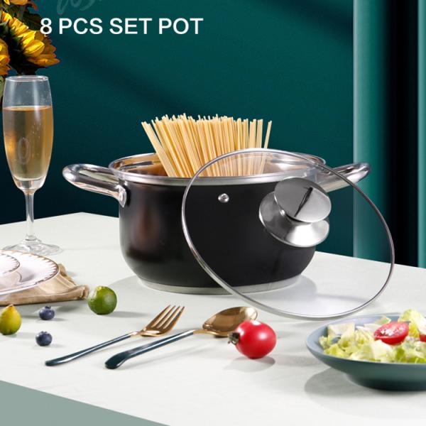 Restaurants 5pcs Stainless Steel Straight Pot Quality Kitchenware and Cookware Set