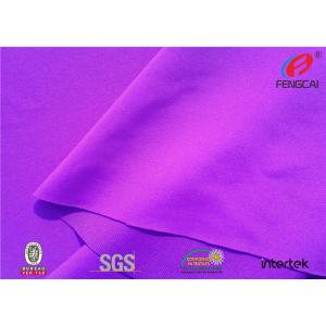 Bleach White Teansparent Nylon Elastane Fabric , Purple Nylon Spandex Material