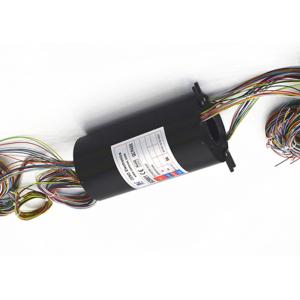 Aluminum Alloy Material Through Bore Electrical Slip Ring 250RPM Speed 52