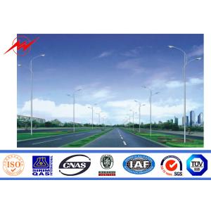 Outdoor Road Lighting Round 9M Steel Tubular Pole With Galvanization