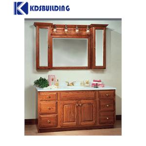 Design Solid Wooden Bathroom Storage Floor Vanity Cabinet