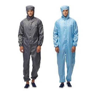 Blue Waterproof ESD Protection Wear With Zipper Closure