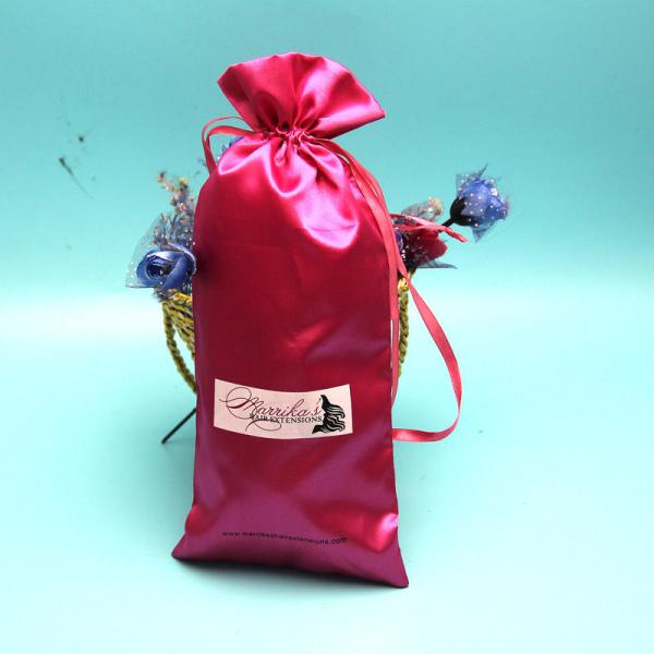 Satin Type Drawstring Jewelry Bag , Thick Satin Cotton Womens Drawstring Bag