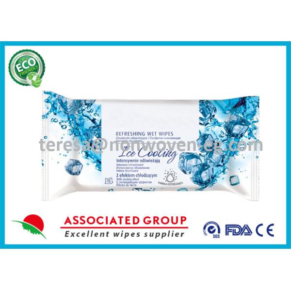 Lemon Scented Antibacterial Hand Wipes Refreshing Facial Wipes For Sports