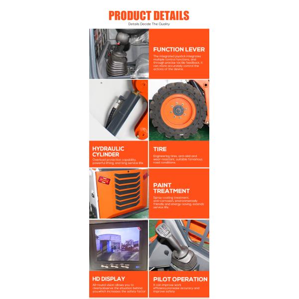 China Supply Compact Mini Small Wheel slip Loader Skid Steer Loader