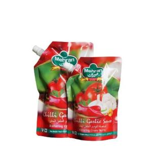 stand up resealable plastic spout pouch bag for liquid/juice with large cap