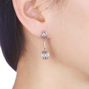 0.12oz 2.8X0.8cm Sapphire Stud Earrings Alloy Zircon Stone Earrings