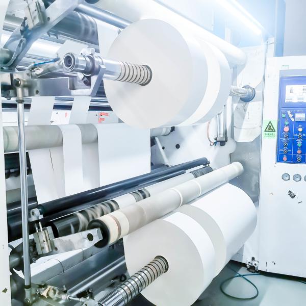 Buy Movable Glue Type Coated Paper Roll Label  80u Surface Thickness Adhesive at wholesale prices