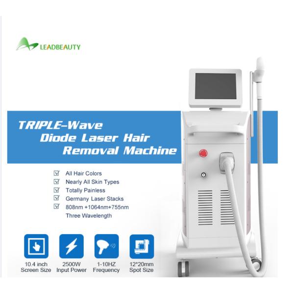 Buy Germany 800w Yag Depilation / 755 808 1064 nm Diode laser hair removal / soprano 810nm diode laser hair removal machine at wholesale prices