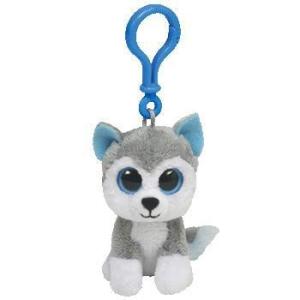 China Husky Dog Stuffed Animal Plush Toy Keychain , Grey / White / Rice white on sale