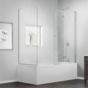 6mm Tempered Bathtub Glass Screen With Stainless Steel Handle