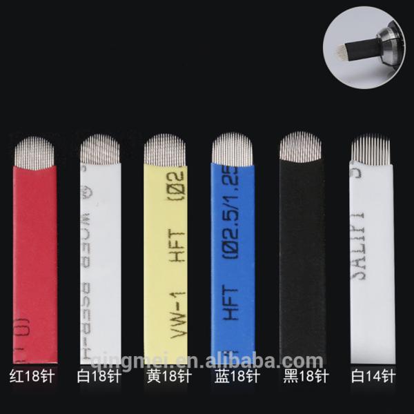 Sharp and Flexible 0.16/0.18 mm Microblading Needle for Permanent Eyebrow Tattoo Tool