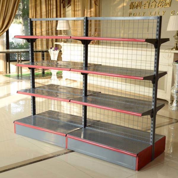 Chain Store Supermarket Display Shelving Wire Mesh Storage Shelves Light Duty