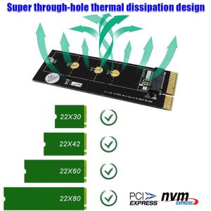 NGFF(M.2) Nvme M Key SSD To PCI- E 4X Adapter(Vertical Installation)