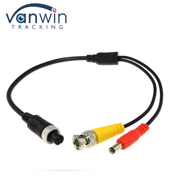 Buy M12 4P Female To Male BNC And DC Extension Cable Aviation Plug For Car DVR System at wholesale prices