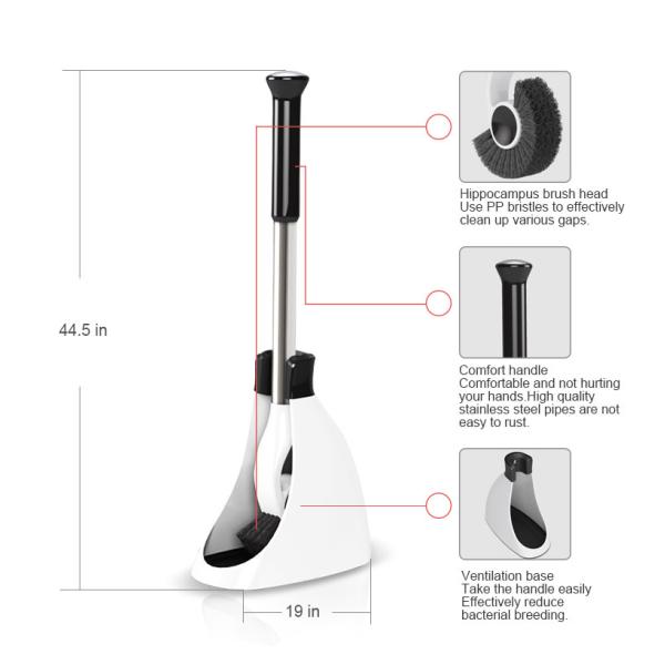 Strong decontamination easy clean modern bathroom toilet brush