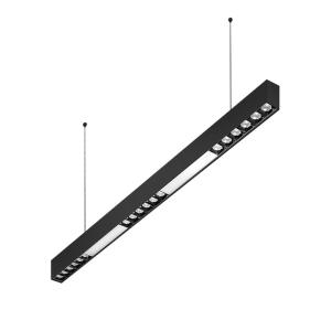 Black 3600LM Linear Pendant Light Fixture 3000K 4000K 6000K