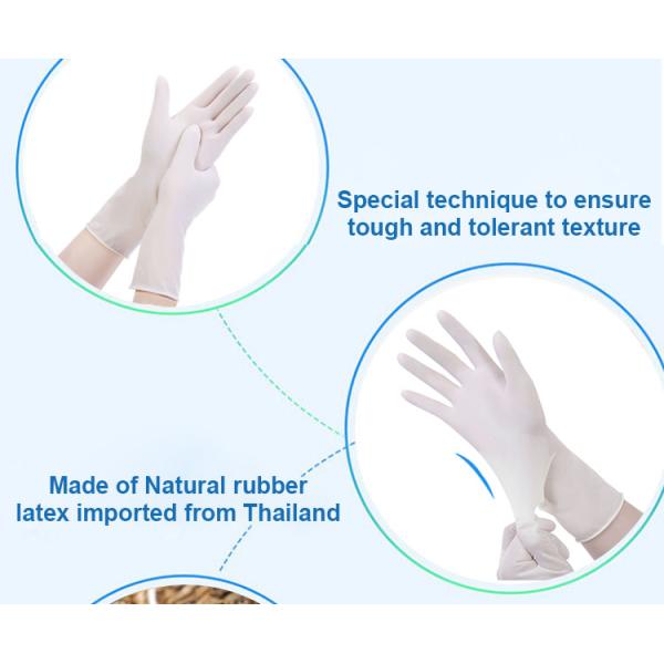 Anti Allergy EO Medical Consumable Items Disposable Latex Examination Gloves
