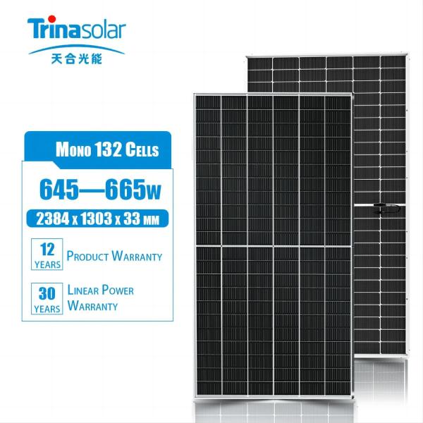 2384x1303x35mm Panel Dimensions Trina Solar Vertex Monocrystalline Home Solar