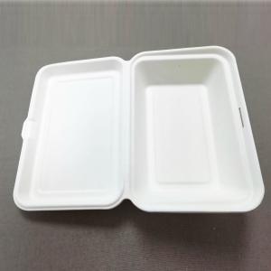 9x6 Inch(715ml) Sugarcane Clamshell Biodegradable Bento Lunch Box-Eco Friendly,