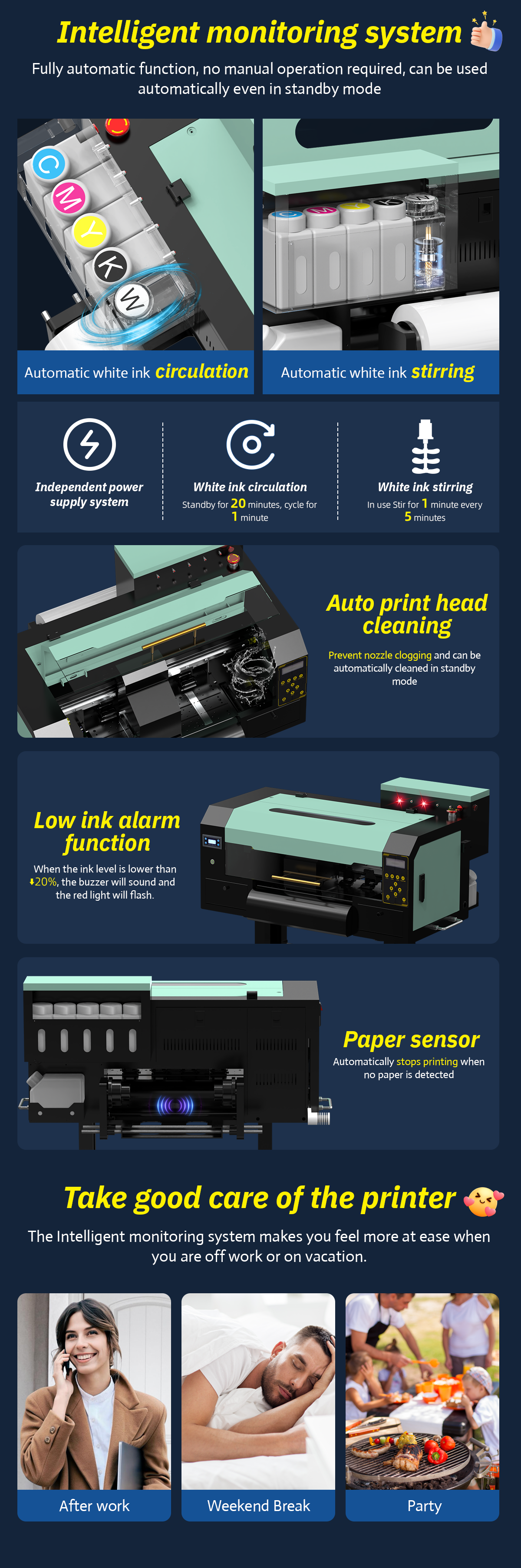 Ingani Factory Inkjet 30cm DTF A3 Printer I3200/Xp600/I1600 DTF Pet Film Printer A3 DTF Printer and Shaker Oven