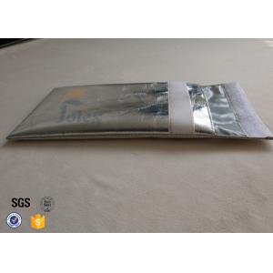 Silver + Grey Inside Fiberglass Fabric Fireproof Document Bag Portable