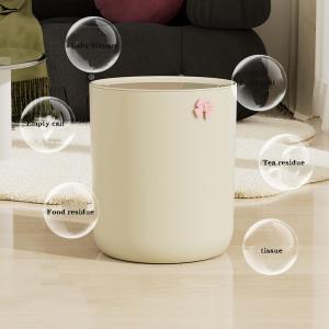 Round Large Press Home Living Room Kitchen Plastic Trash Can with Lid