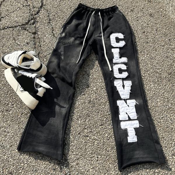 Customization Flared Jogging Pants Urban Wear Joggers Mens Streetwear Track Pants Windproof