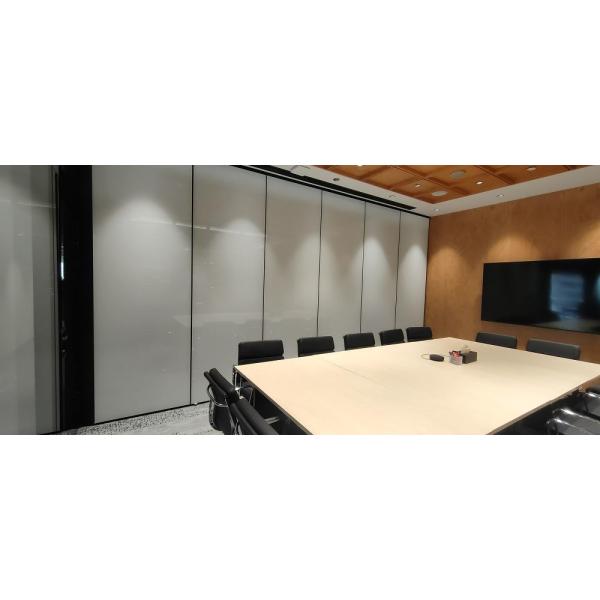 Commercial Spaces Folding Office Room Separator Customization With Anodized