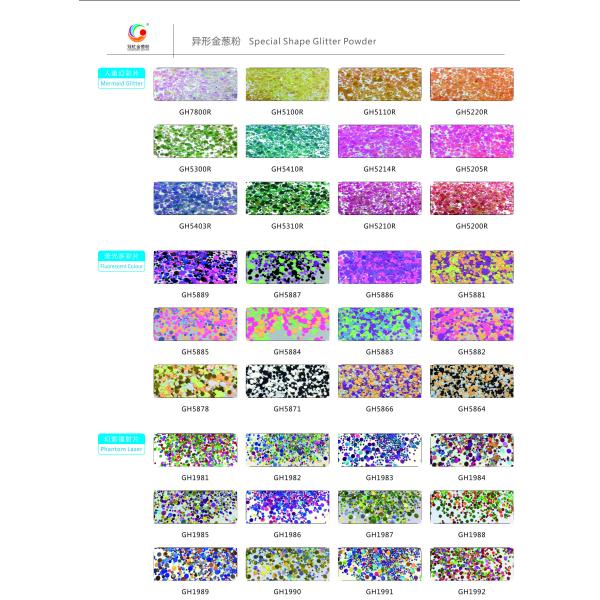 2mm Fluorescent Round PET Glitter Powder For Makeup Mixed Sequin