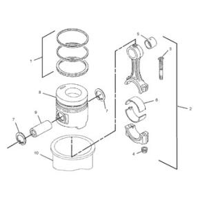 1282952 Piston Engine 128-2952 Ring 7E2899 Ring Group Piston Cylinder Liner 7E