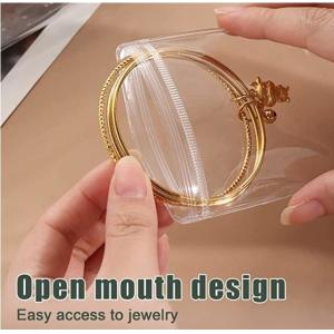 Custom Printed Logo Plastic Zipper Lock Bag For Jewelry Pouch Necklace Zipper