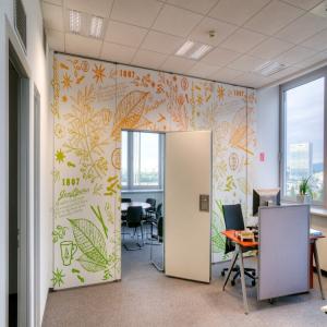 Soundproof Operable Wall Movable Partition Room Divider Polyester Fiber Board