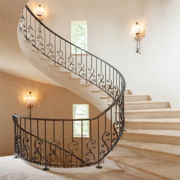 Buy Outdoor Wrought Iron Tube Pipe Staircase Railing with coat of paint at wholesale prices