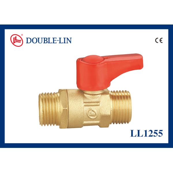 Buy Male X Male 25 Bar Brass Mini Ball Valve With Brass Color at wholesale prices