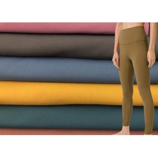 Buy Soft Brushed Microfiber Yoga Polyester Spandex Fabric Tear Resistant at wholesale prices