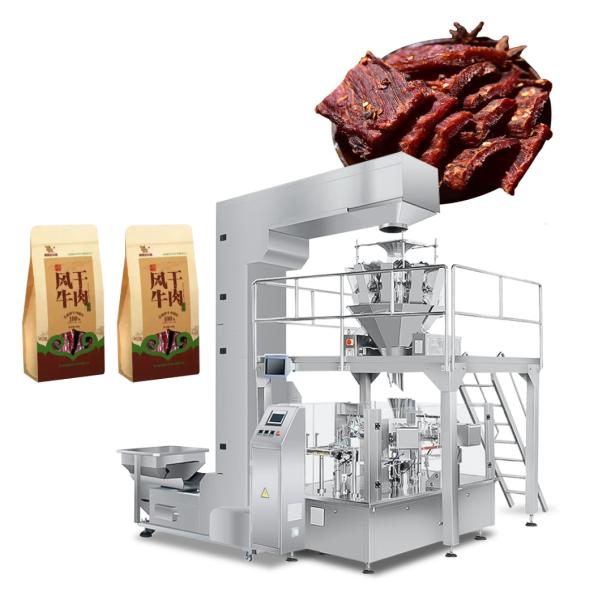 Buy New Efficient Automatic Multi-Function Plastic Pouch Packing Machine For Food Juice Coffee Filling & Labeling Capping Gearbox at wholesale prices