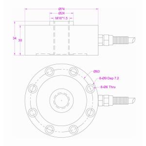 Universal compression load cell 100kg force measurement sensor 1kN
