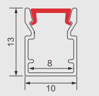 10*13mm 2.5m Stand Length Led Aluminium Profile Channel Package within Carton