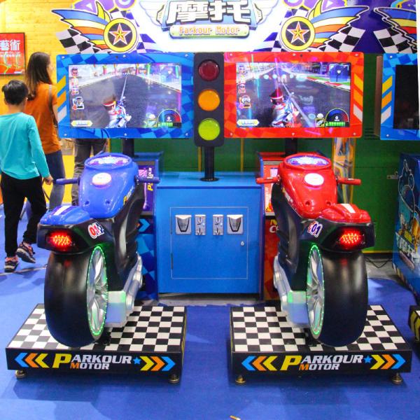 Coin Operated Racing Arcade Machine For Indoor Sport Amusement Parkour Motor