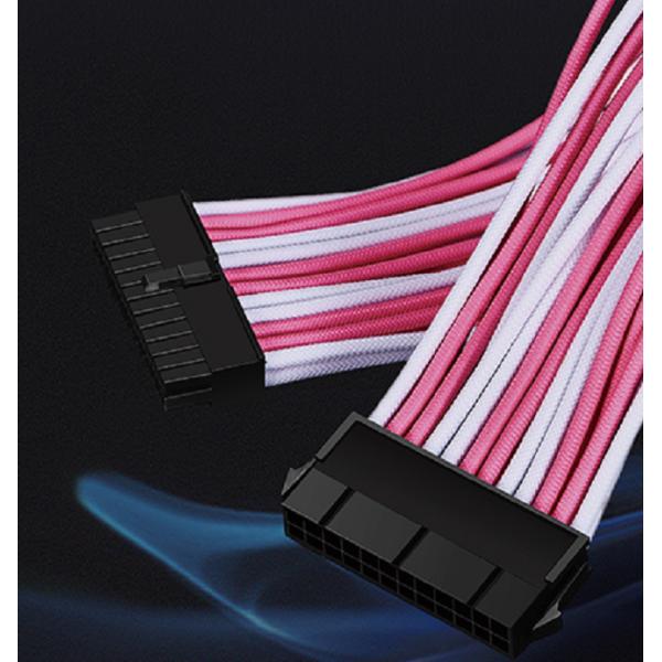 Brand new 24Pin motherboard Power Supply Extension Cable Braided Sleeved Extension Cable 30cm