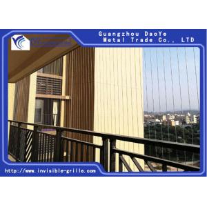 Quality Anti Rust White Aluminum 1.6mm Balcony Invisible Grille for sale
