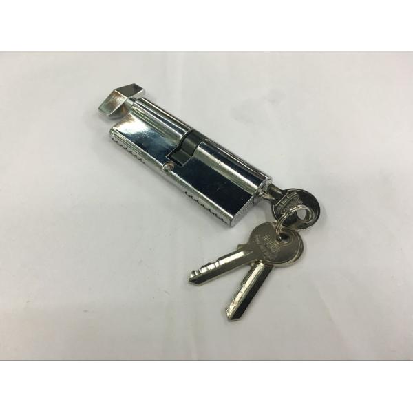 Buy 90mm Single Zinc Cylinder with 3 iron normal keys Surface finish CP with Knob at wholesale prices